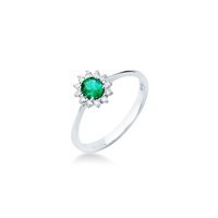 Anillo Mirco Visconti Mujer in Oro blanco Smeraldo 0.37 Ct LF457/B5S - LF457/B5S